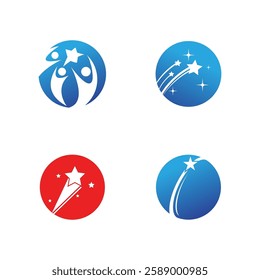 Star logo vector template element symbol design