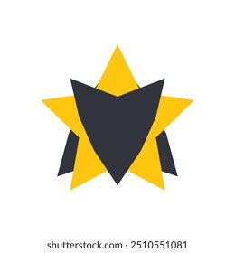 Ícone de modelo do vetor de logotipo de estrela