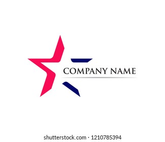Star logo vector template success symbol