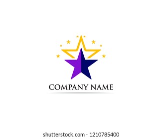 Star logo vector template success symbol