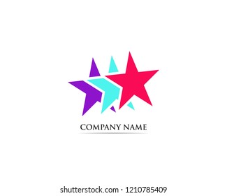 Star logo vector template success symbol