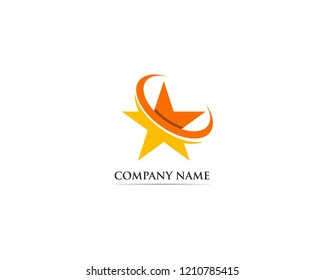 Star logo vector template success symbol
