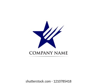 Star logo vector template success symbol