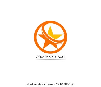 Star logo vector template success symbol
