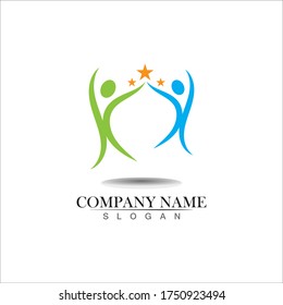 Star logo vector template success symbol