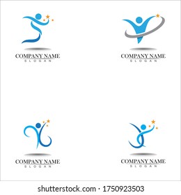 Star logo vector template success symbol
