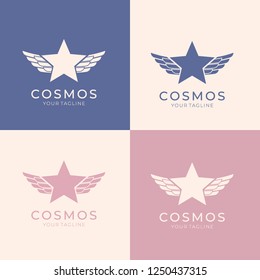 Star logo vector. Universal abstract logo with a star symbol for any business. Star sign - a leader, success and power. Vector illustration eps 10.