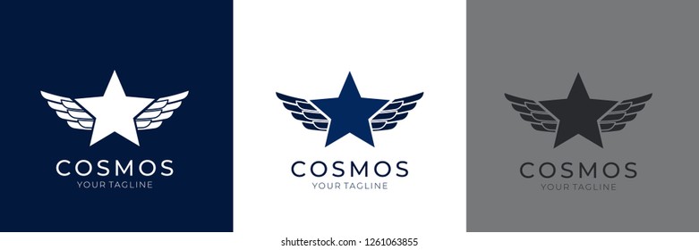 Star logo vector. Universal abstract logo with a star symbol for any business. Star sign - a leader, success and power. Vector illustration eps 10.