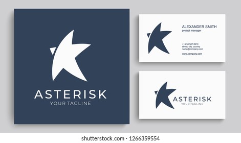 Star logo vector. Universal abstract logo with a star symbol for any business. Star sign - a leader, success and power. Vector illustration eps 10.