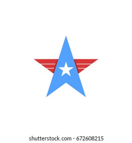 Star Logo with Wing
