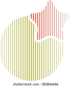 Star Logo.striped circle Design.