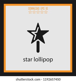 star lollipop vector icon