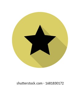 star long shadow icon. Simple glyph, flat vector of web icons for ui and ux, website or mobile application