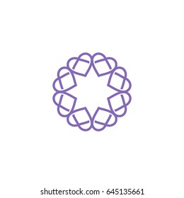 Star Love Flower Logo Template Illustration Design. Vector EPS 10.