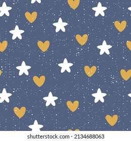 star and love image background pattern with dark background