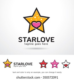 Star Love Logo Template Design Vector