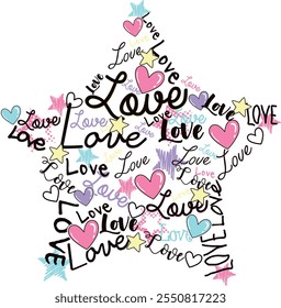 estrela amor brilhante coração menina