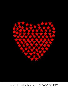 ESTRELLA DEL LOGO DEL VECTOR DE AMOR