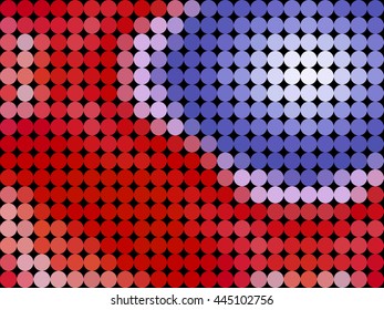 Star low poly circle style vector mosaic background