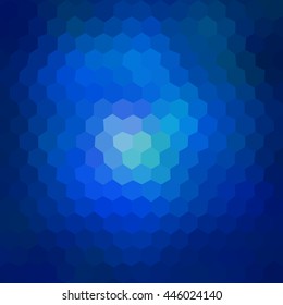Star low poly hexagon style vector mosaic background