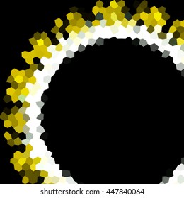 Star low poly hexagon style vector mosaic background