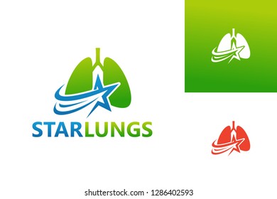 Star Lungs Logo Template Design Vector, Emblem, Design Concept, Creative Symbol, Icon