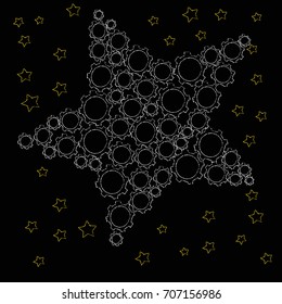 A star made of a mechanism 
