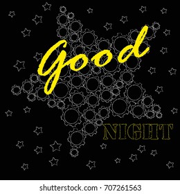 A star made of a mechanism .Nature and technology in one . Good night .