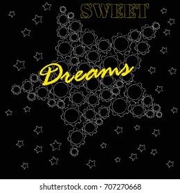 A star made of a mechanism .Nature and technology in one . Sweet dreams .