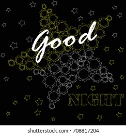 A star made of a mechanism .Nature and technology in one . Good night  .