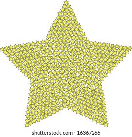 star made out of stars vector
