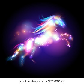 Star magic horse logo template.