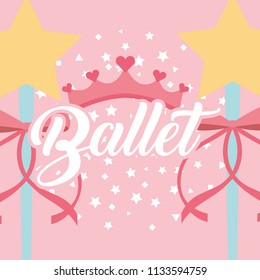 star magic wand ribbon crown ballet fantasy