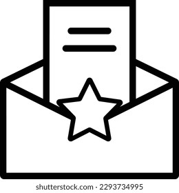 mensaje de correo electrónico de estrella