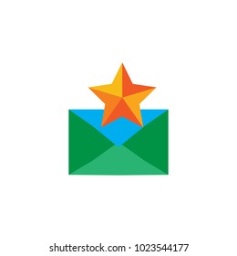 Star Mail Logo Icon Design