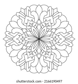 Star Mandala Coloring Page Printable Mandala Stock Vector (Royalty Free ...