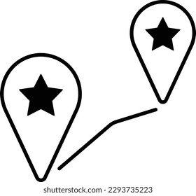 star map direction pin location Outline