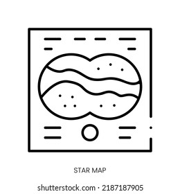 star map icon. Linear style sign isolated on white background. Vector illustration