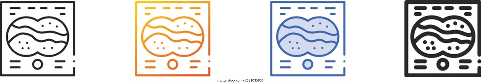 star map icon.Thin Linear, Gradient, Blue Stroke and bold Style Design Isolated On White Background
