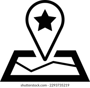 star map location direction pin Outline