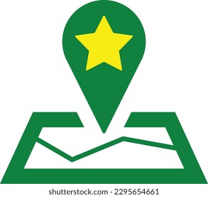 star map location direction pin Flat
