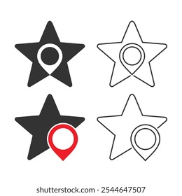 Symbol für Sternenkarte. Illustrationsvektor 