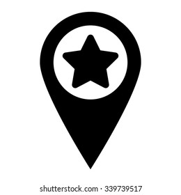 Star - map pointer vector icon