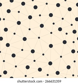 Star map seamless pattern with circles on light background.