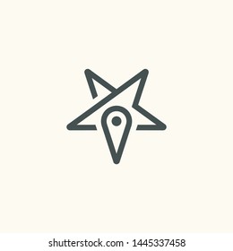 star maps logo vector icon  illustrations