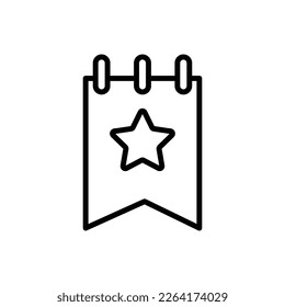 Ilustración de vectores de iconos de esquema de marca de estrella