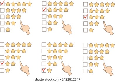 Marca de estrella para calificar la tienda