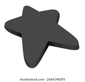 Signo de marca de estrella 3D. Vector	