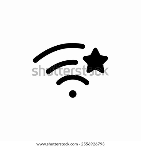 star mark wifi internet icon sign vector