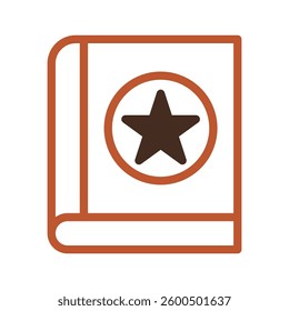 Star Marked Book Icon Design for Education